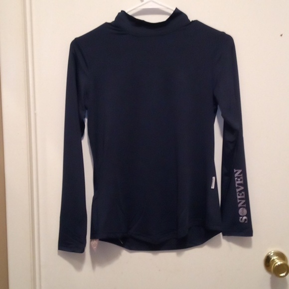 NWT - Soneven Long Sleeve Workout Mock Neck Shirt Comprossion SPF - Size Small - Picture 9 of 9